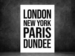 Dundee Iconic Bold Town Scotland Print Poster - Perthshire Gift Bespoke A5 A4 A3 Framed Or Unframed - thumbnail 1