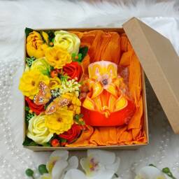 Carved Candles Gift Box Mother's Day Wedding Birthday Valentine's Bath Home Flower Bouquet Luxury Handmade Soap Petal Roses - thumbnail 2