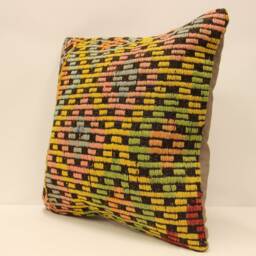 Handmade Wool Kilim Pillow Cover Ethnic Home Decor - 18x18 - thumbnail 3