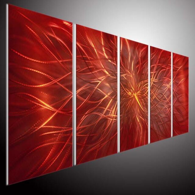 Abstract Metal Wall Art, Modern 3D Painting Sculpture, Indoor Outdoor Decor - image 1
