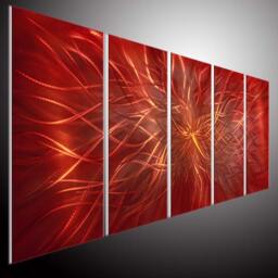 Abstract Metal Wall Art, Modern 3D Painting Sculpture, Indoor Outdoor Decor - thumbnail 1