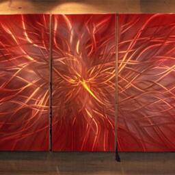 Abstract Metal Wall Art, Modern 3D Painting Sculpture, Indoor Outdoor Decor - thumbnail 2