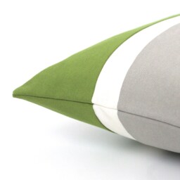 Grass Green, Cream & Grey Colorblock Pillow Covers - All Sizes, Home Gifts For You - thumbnail 2