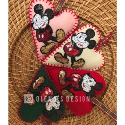Felt Christmas Ornaments Felt Decoration Sequin Mickey Mouse One Ornament Heart Holiday Accessory D??cor Shower Baby Gift - thumbnail 3