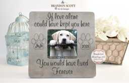 Personalized Pet Memorial Picture Frame Dog Cat Sympathy Gift - thumbnail 1