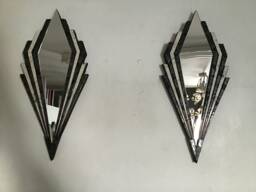Art Deco Pair Of Stylish Mirrors Classic Design - thumbnail 1