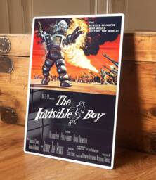 Home Wall Art Print Vintage The Invisible Boy Metal Film Poster Sci Fi Movie Advert B Plaque, Waterproof, 200mm X 305mm - thumbnail 1