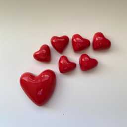Handmade Ceramic Bubble Heart Decor - Custom Color Ceramic Heart - thumbnail 2