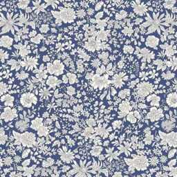 Liberty Floral Fitted Crib Sheet, Navy Blue Baby Bedding - thumbnail 2