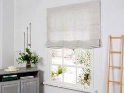 Linen Roman Blind-Roman Blind -Roman Shade in Beige Color- Hardware Is Included -Hand Made Shades - Custom Shade - thumbnail 2