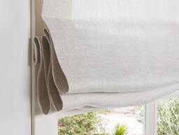 Linen Roman Blind-Roman Blind -Roman Shade in Beige Color- Hardware Is Included -Hand Made Shades - Custom Shade - thumbnail 3