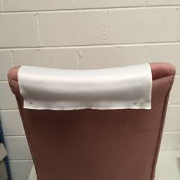 Pack Of 4 Plain White Satin Weave Shiny Overlocked Edge Chair Back Covers Antimacassar Head Rest Protection Xs - thumbnail 3