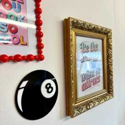 8 Ball Pool Acrylic Sign - Custom Room Decor, Billiards Wall Sign, Man Cave Gift, Game Plaque, Snooker Inspired - thumbnail 2