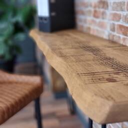 Firsby Live Edge Small Desk Console Table Hairpin Legs Rustic Hallway 34cm Width - thumbnail 4