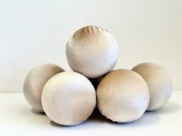 Tan Velvet Christmas Balls Handmade Holiday Ornaments, Set Of 6