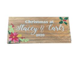 Personalized Christmas Family Name Wooden Sign Rustic Holiday Decor - thumbnail 1