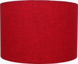 Red & Black Linen Drum Lampshade, Handmade Home Decor