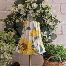 Cordless Touch Lamp. Beautiful Decoupaged Gisela Graham Inspired Sunflower Usb Rechargeable Table Lamp.hand Decorated.cordless - thumbnail 3
