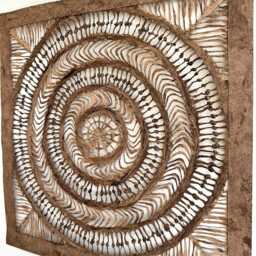 Handmade Mexican Amate Paper Wall Art - Large 23.5x23.5 Modern - Unframed Dark Brown - thumbnail 3