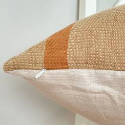 Brown Tribal Hemp Hand Woven Natural Dye Color Hmong Lumbar Pillow Cover - thumbnail 3