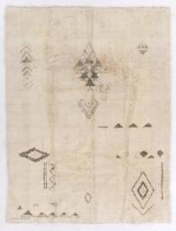 Hand Knotted Beni Ourain Rug Beige Moroccan Wool Carpet - thumbnail 1