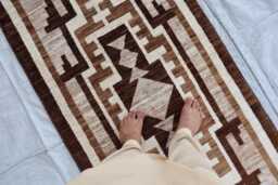 3x8 Ft Luxury Brand New Rug - Afghan Kazak White Runner Medallion Turkish Area Rug, Beautiful Living Room - thumbnail 1