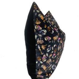 High End Luxury Designer Velvet Character Midnight Handmade Cushion Cover Interior Decorative - thumbnail 2