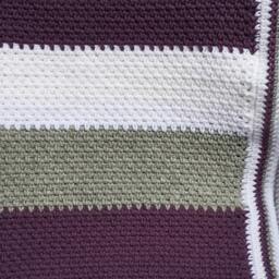 Rugby Stripe Textured Crochet Blanket - thumbnail 4