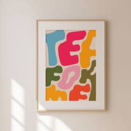 Tea For Me Print, Poster, Kitchen Wall Art, Decor, Aesthetic Apartment Trendy Unframed - thumbnail 2