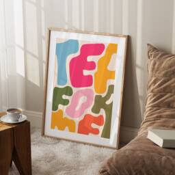 Tea For Me Print, Poster, Kitchen Wall Art, Decor, Aesthetic Apartment Trendy Unframed - thumbnail 3