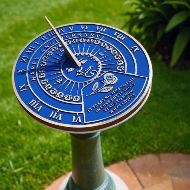 Sundial With Your Message Cast Into It. A Perfect Personal Gift To Tell Someone You Love Just How Special They Are - image 1