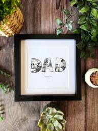 Personalised Dad Photo Word Art Frame Father's Day Keepsake Gift
