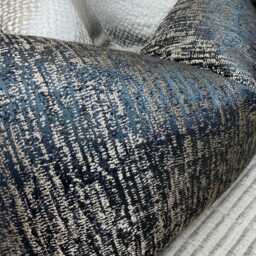 Designer Teal Gold Cushion Cover, Lumbar 12 X 20 - thumbnail 2