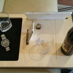 Handmade Birch Plywood Sofa Table With Tablet Stand - thumbnail 3