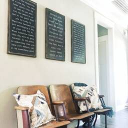 Large Wall Art/Hanging Strong Quotes Life Signs This Is The Beginning Of A New Day Typewriter Font Framed Wood Sign - thumbnail 2