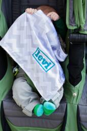 Personalized Baby Lovey Blanket - Satin & Minky Security