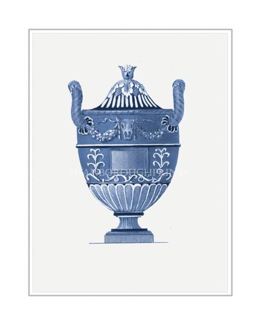 Blue Vase Gicl??e Art Print, Antique Roman Style - image 1