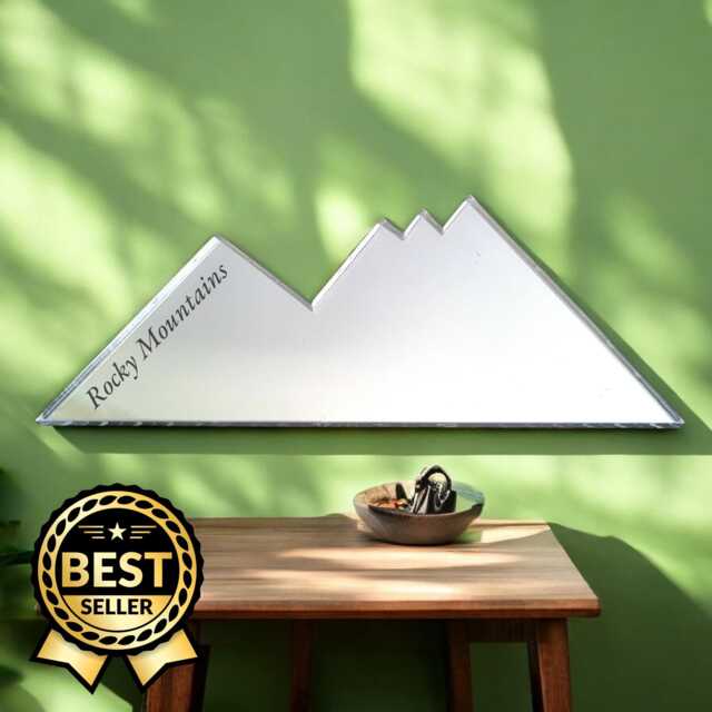 Mountain Range Shaped Mirrors, Custom Colours, Sizes, Shapes, Sizes Up To 40cm - image 1