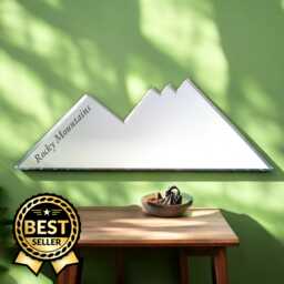 Mountain Range Shaped Mirrors, Custom Colours, Sizes, Shapes, Sizes Up To 40cm - thumbnail 1