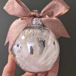 Personalised Baby's First Christmas Bauble Decoration - thumbnail 2