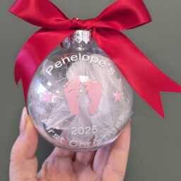 Personalised Baby's First Christmas Bauble Decoration - thumbnail 3