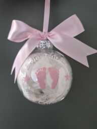 Personalised Baby's First Christmas Bauble Decoration - thumbnail 1