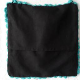 New Gipsy Cushion, Cushion Cover, Multicolored Flowers, Handmade Crochet Square - thumbnail 4