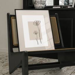 Neutral Wall Prints, Botanical Bedroom Line Art, Beige Home Decor, Hand Drawn Plants, Set Of 3 Prints - thumbnail 2