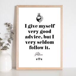 Alice in Wonderland Quote Print, Drink Me Bottle, Home Decor - thumbnail 3