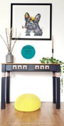 Solid Wood Console Table Gothic Country Style Hallway Table