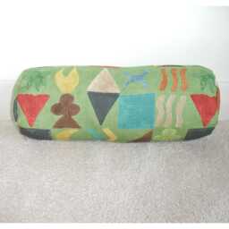 "Kit Kemp Potato Print Green Bolster Cover 16"" 18" - thumbnail 2