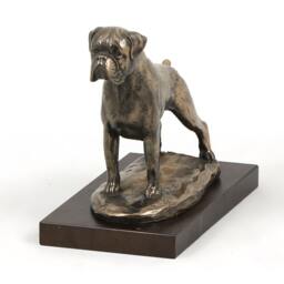 Boxer - Uncropped, Dog Wooden Base Statue, Limited Edition, Artdog - thumbnail 2