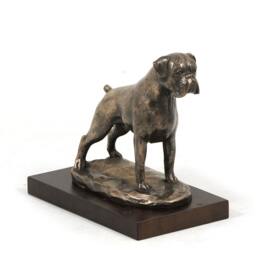 Boxer - Uncropped, Dog Wooden Base Statue, Limited Edition, Artdog