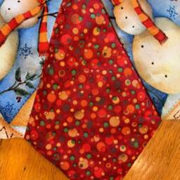 Christmas Tree Skirt, Table Top, Mini, Small, Bird, Quilted, Hearts - thumbnail 3